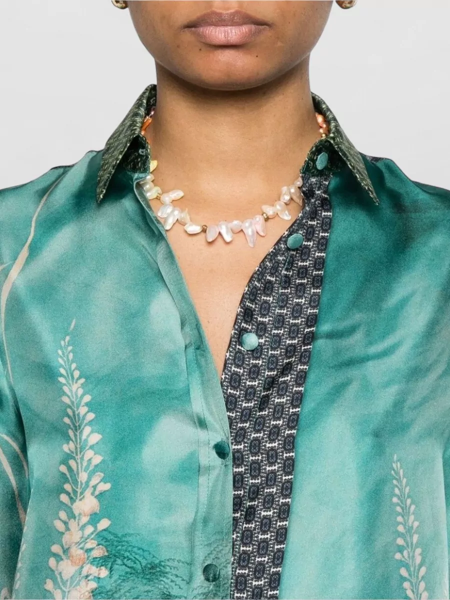 Pierre Louise Mascia Silk Printed Shirt