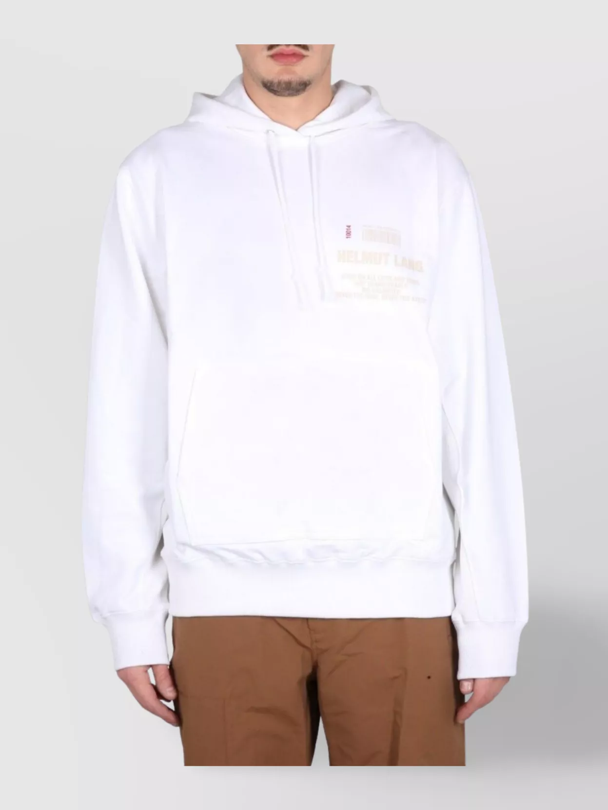 Helmut Lang Hooded Sweatshirt With Back Detail And Front Pocket