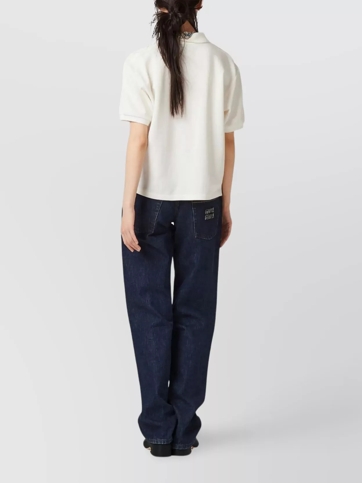 Miu Miu Short Sleeve Polo Shirt With Collar Design