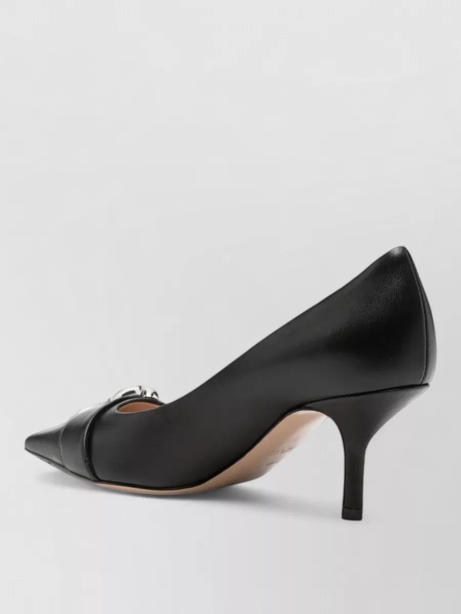Emporio Armani Leather Pointed-Toe Stiletto-Heel Pumps