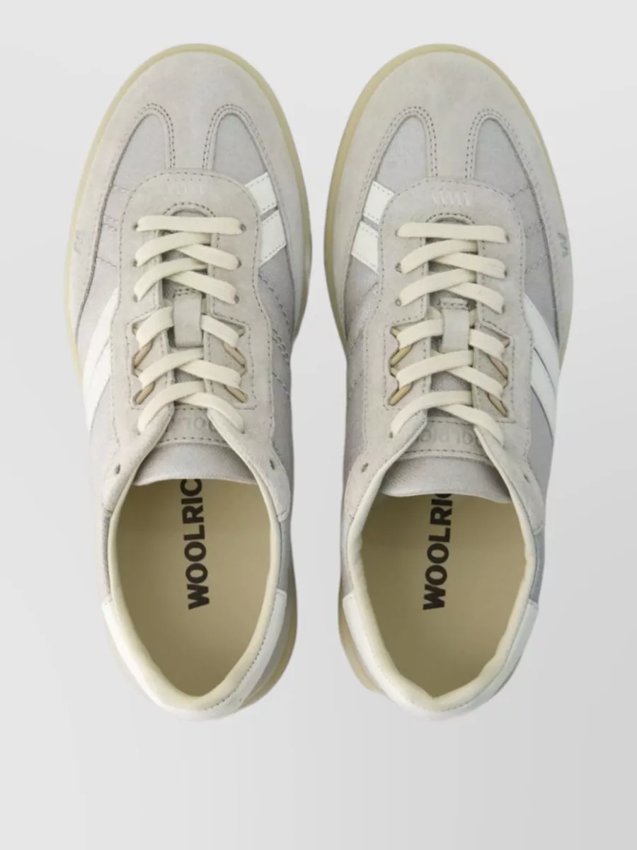 Woolrich Leather Paneled Low-Top Sneakers
