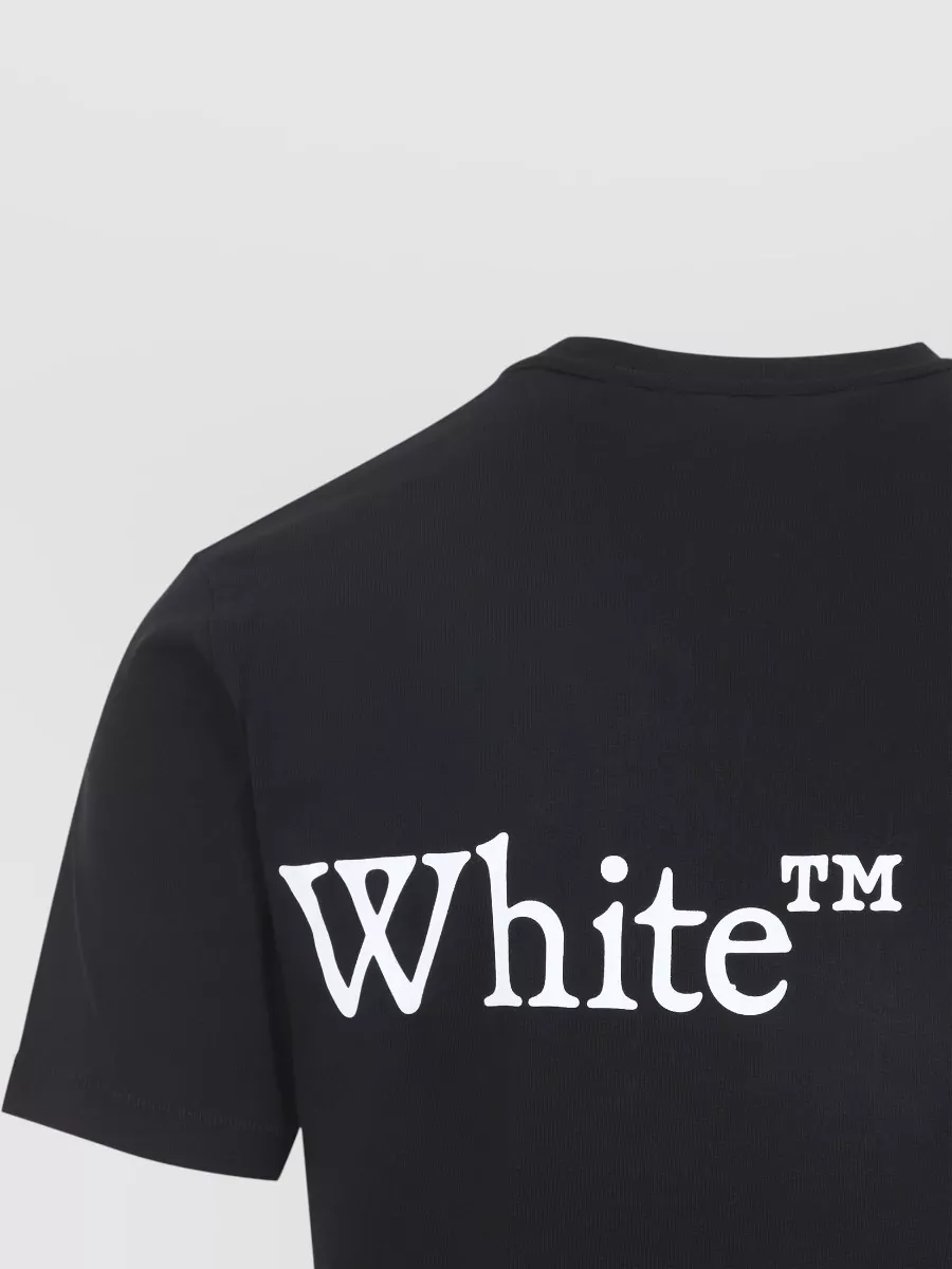 Off-White Cotton Logo Print Short Sleeve T-Shirt
