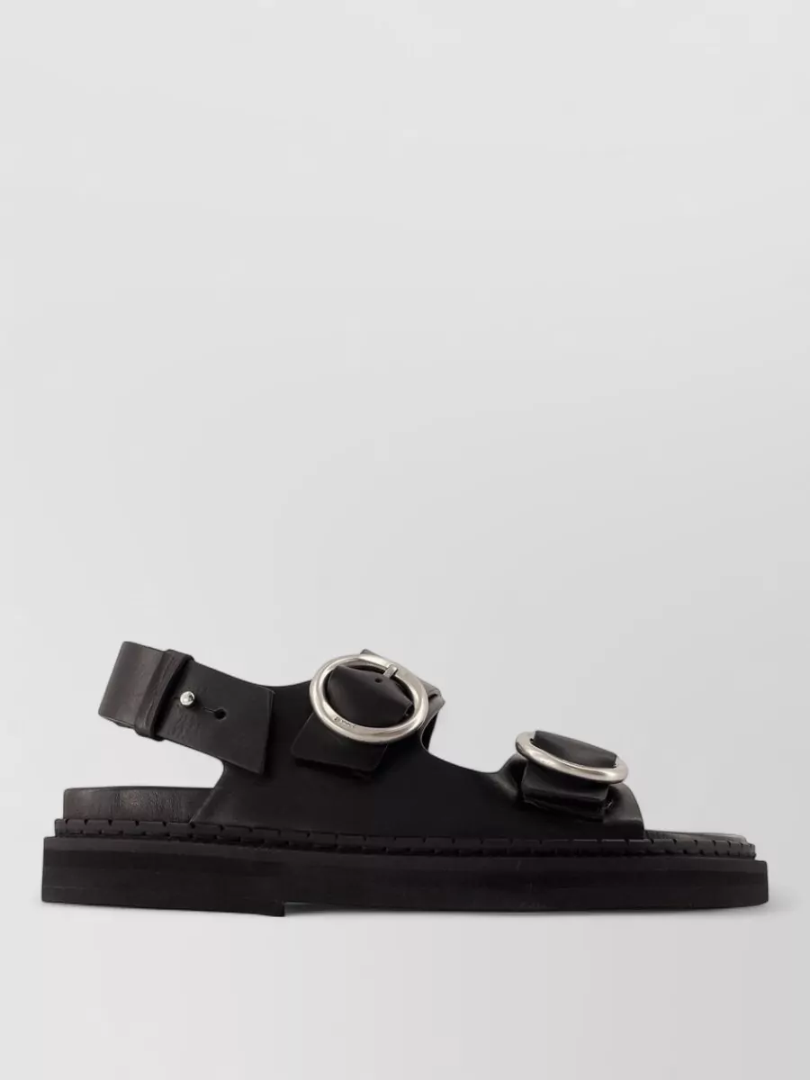 Ami Paris Leather Fussbet Sandals