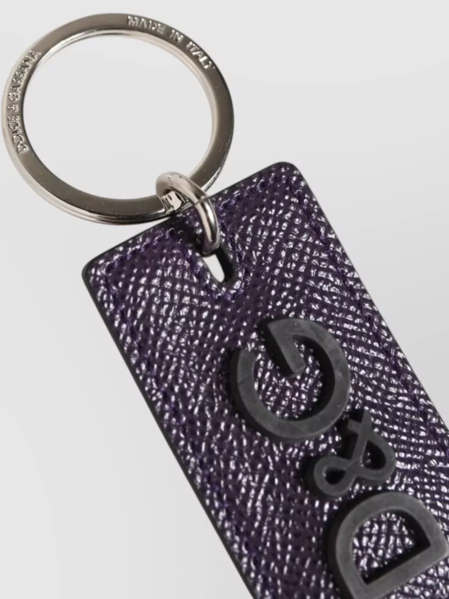 Dolce&Gabbana Leather Logo Keyring