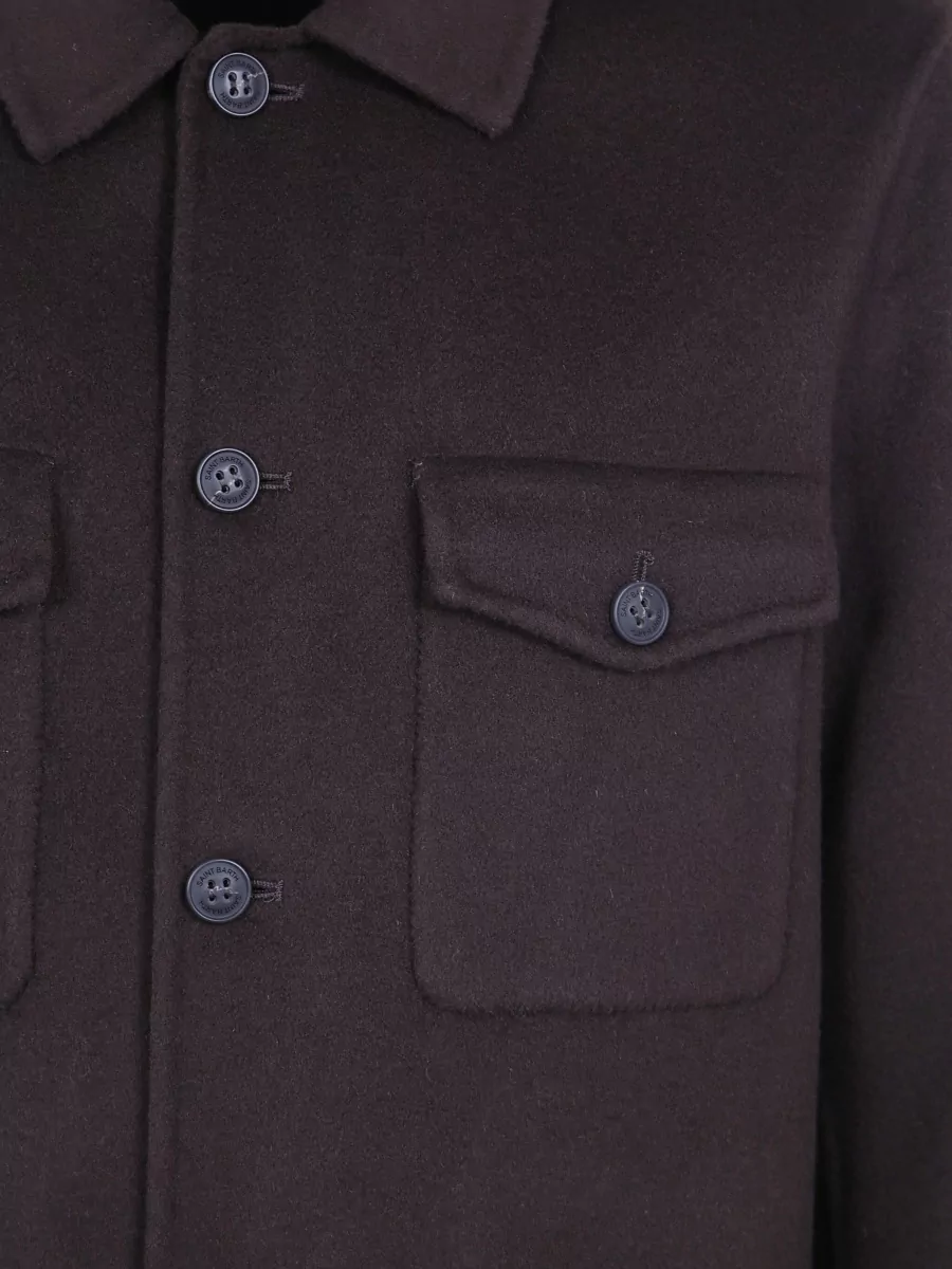 Mc2 Saint Barth Wool Single-Breasted Coat