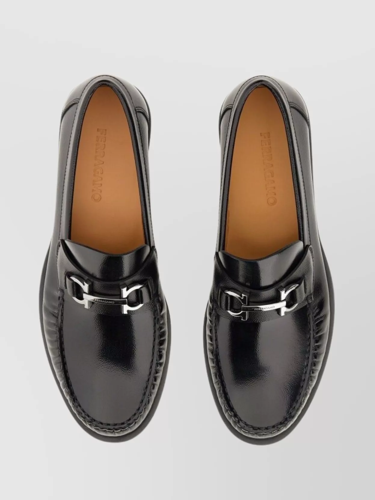 Ferragamo Gancini Loafers Metal Hardware