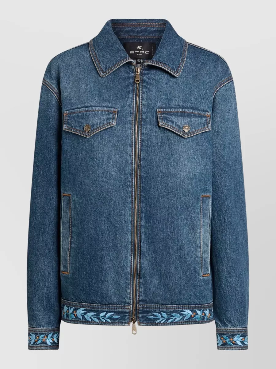 Etro denim loose-fit jacket