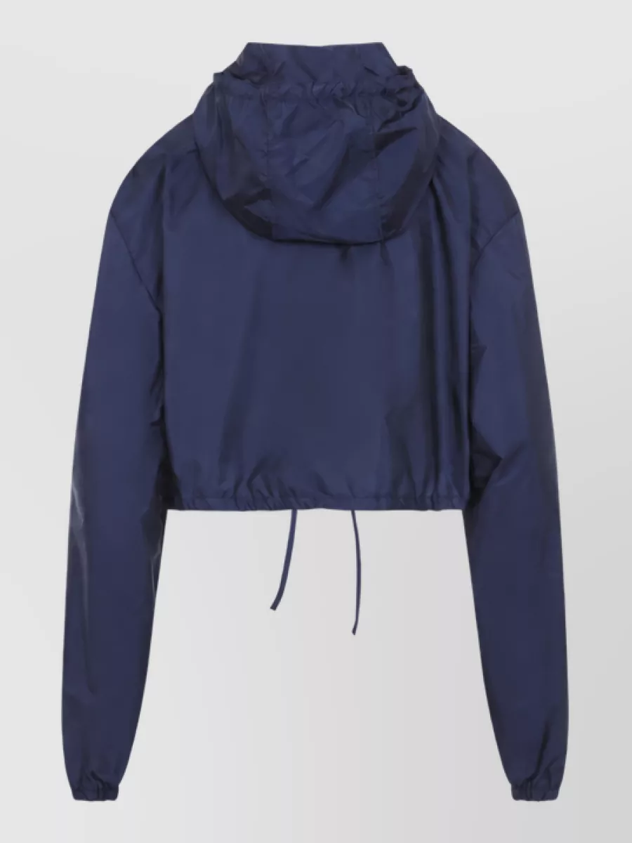 Miu Miu Cropped Hooded Windbreaker