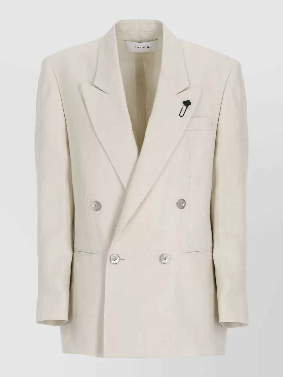 Lardini Linen double-breasted blazer