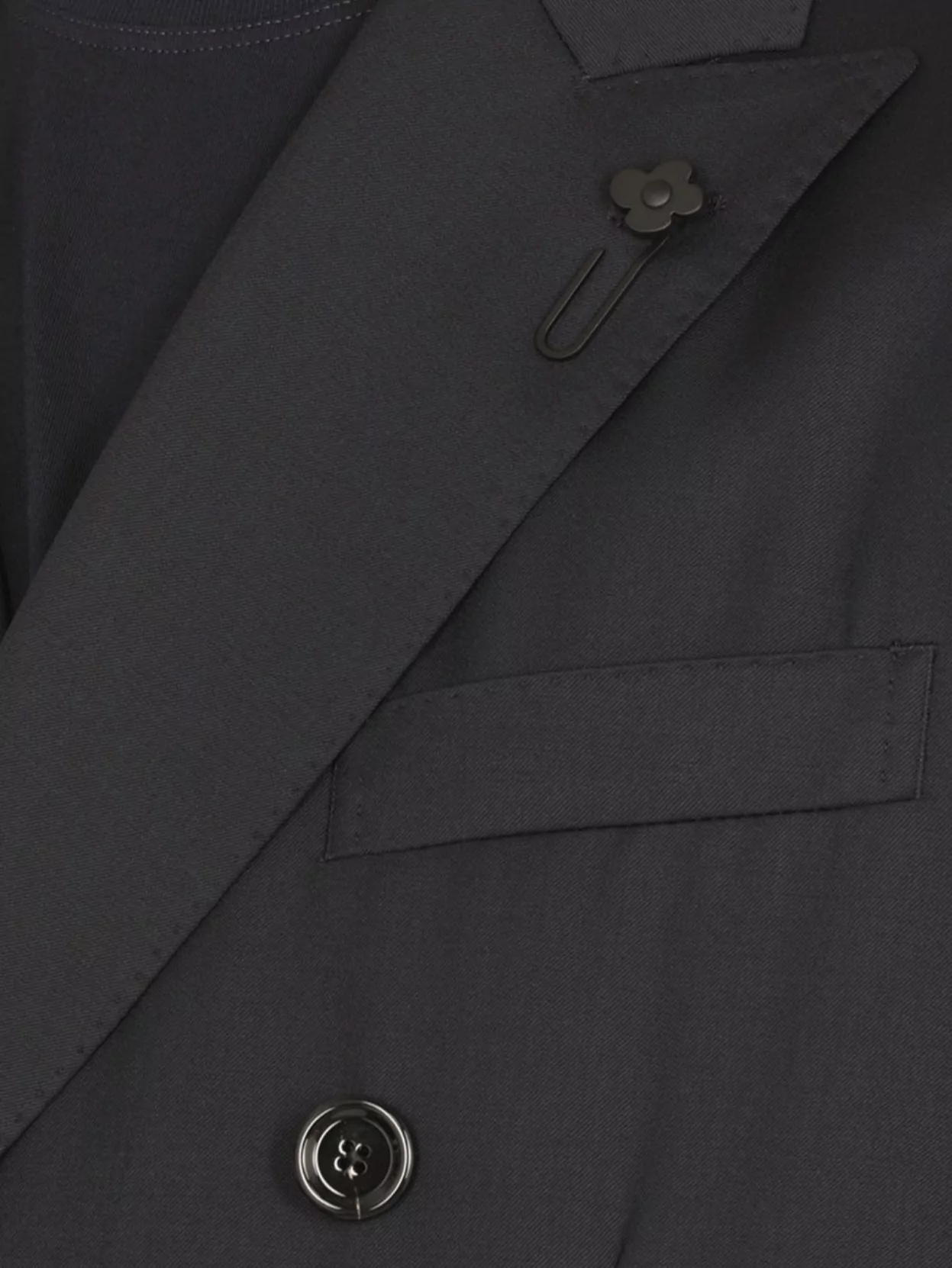 Lardini Suit Wool Double-Breasted Jacket