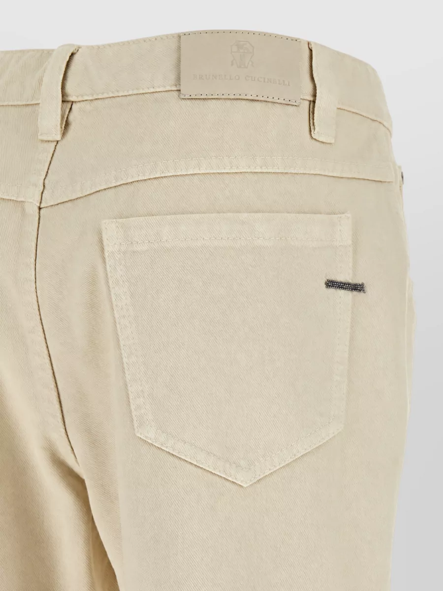 Brunello Cucinelli Beige Straight-Leg Jeans