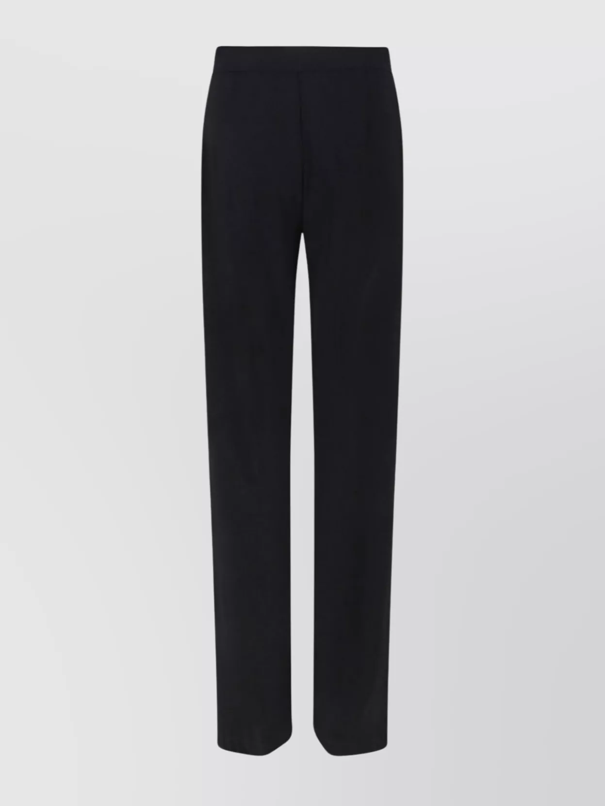 Max Mara Waistband Trousers With Straight Leg And Pockets In Black