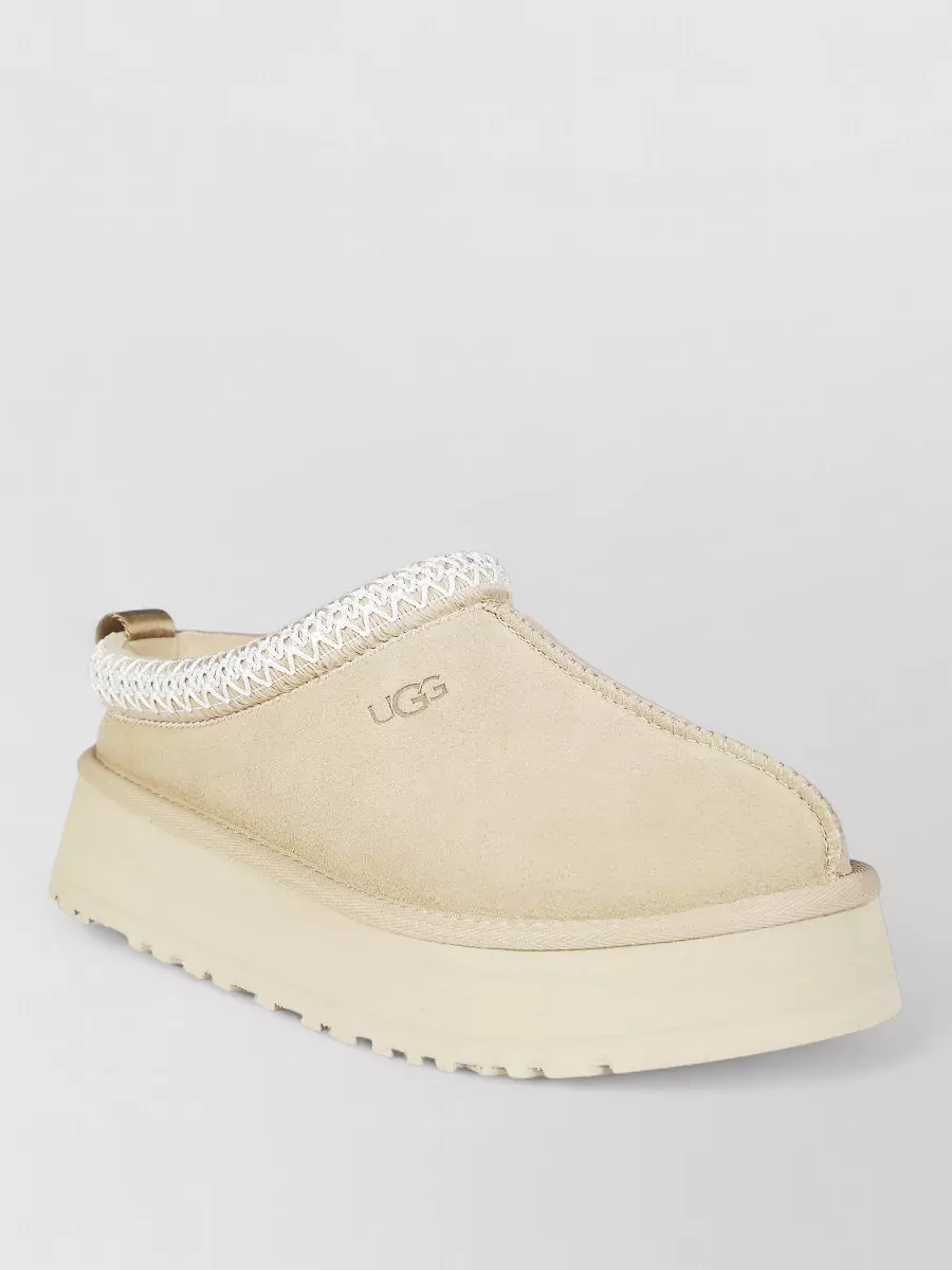 Ugg Suede Leather Platform Slippers