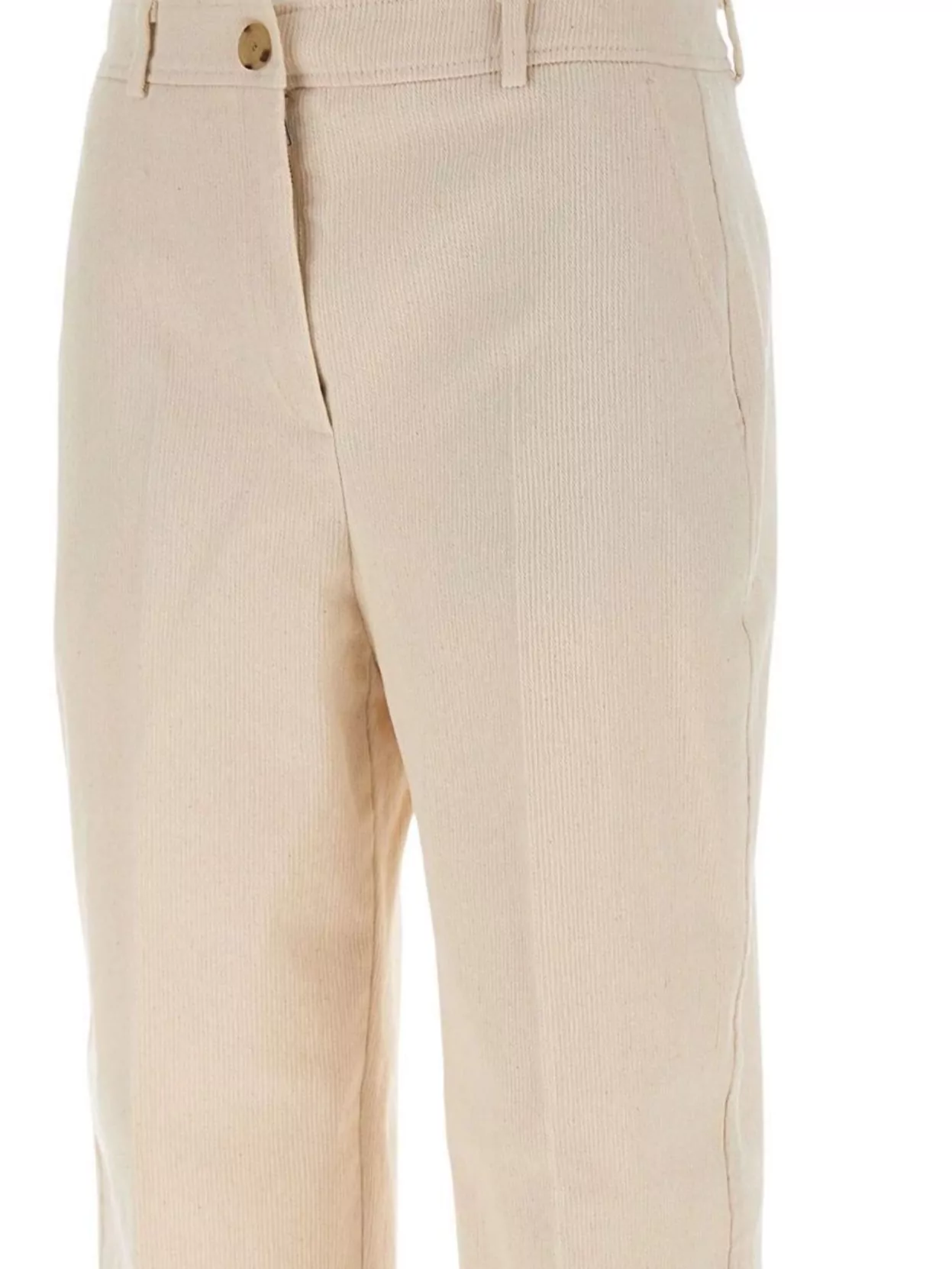 Boss Textured Cotton Trousers Featuring Pockets