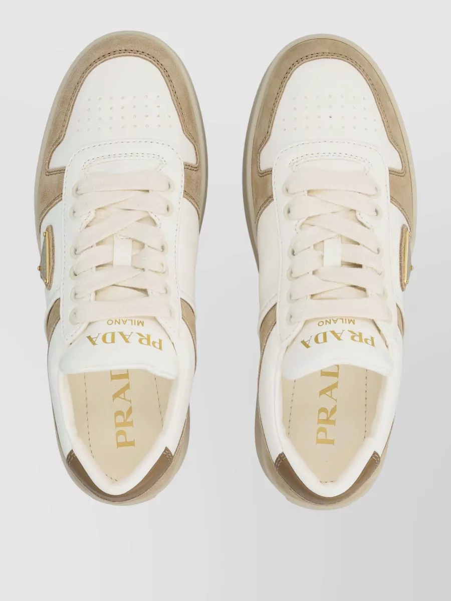 Prada Leather Low-Top Sneakers