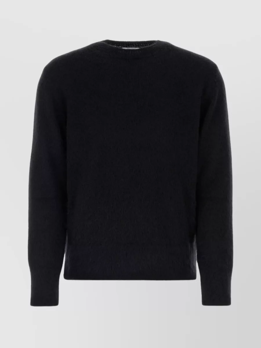 Shop Off-white Crew-neck Sweater In Mohair Blend In Black