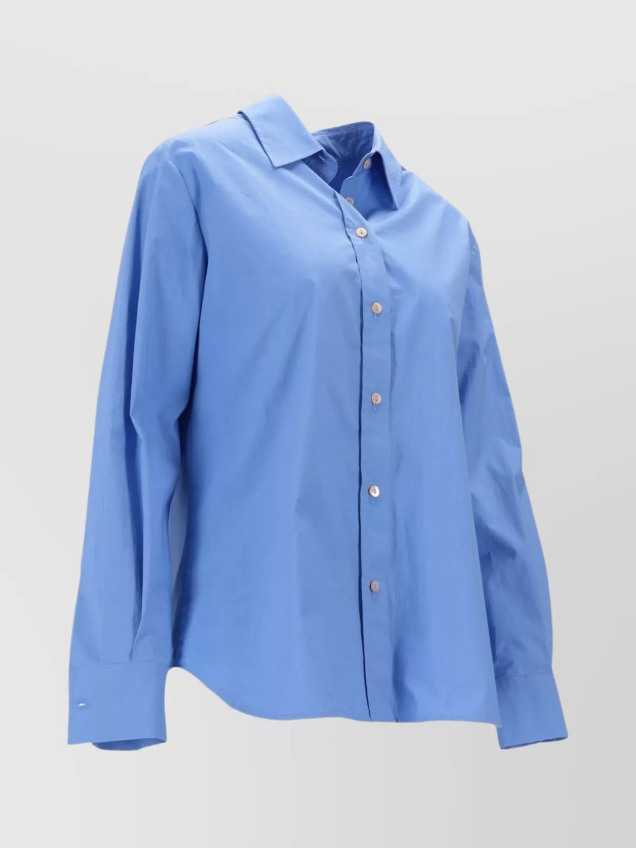 Parosh Long Sleeve Collared Shirt With Cuffed Sleeves
