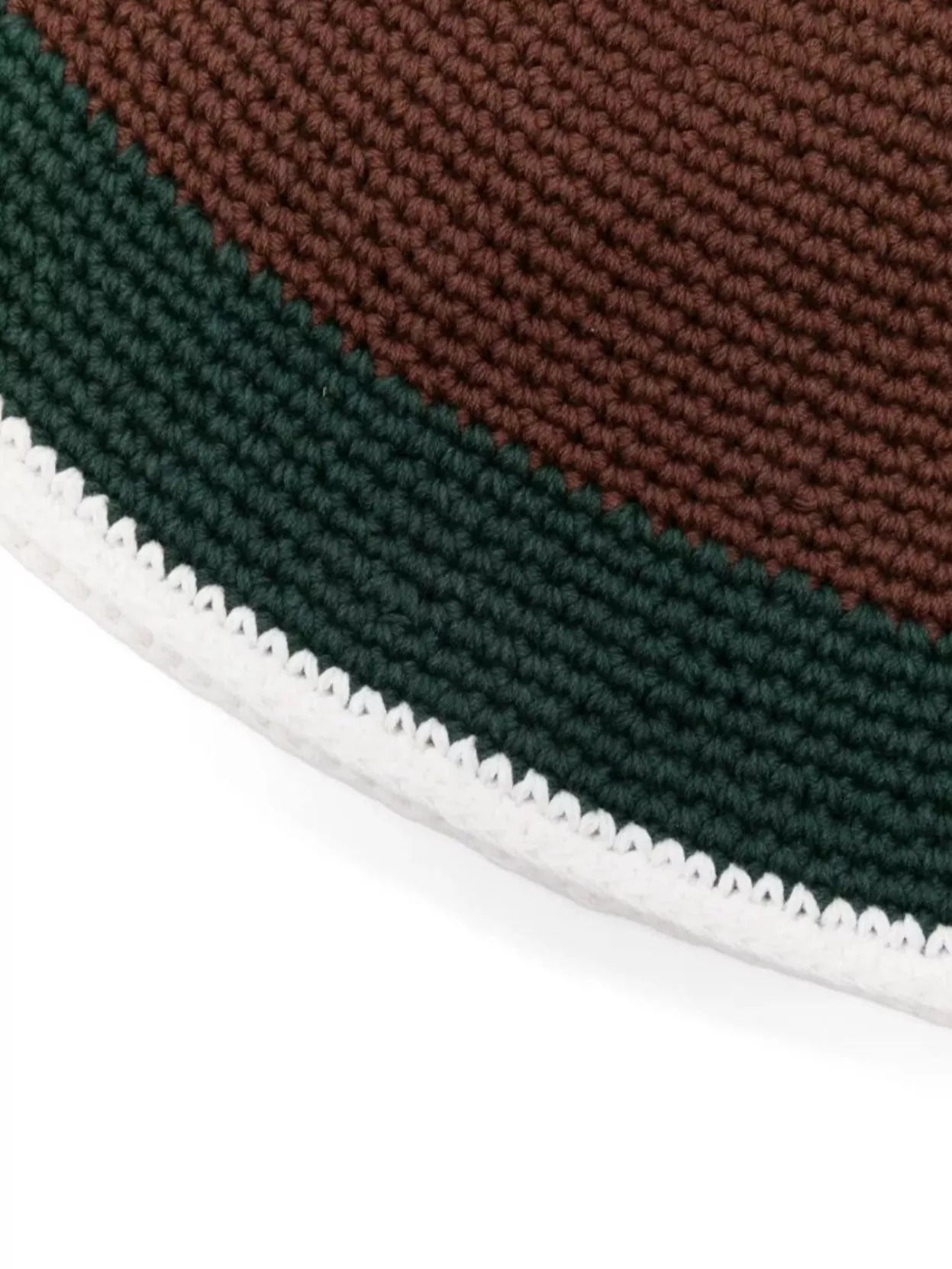 Casablanca Crochet Hat Striped Trim Contrast