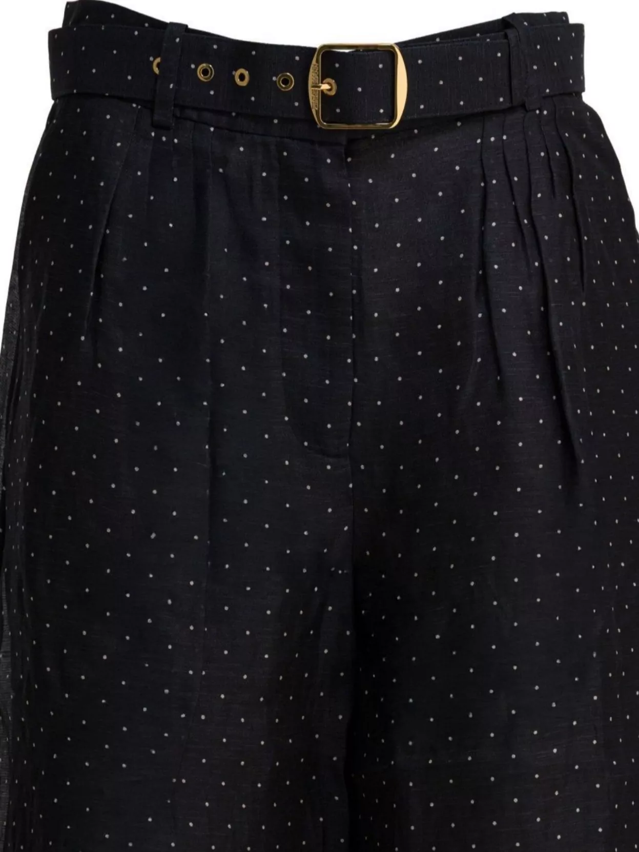 Zimmermann Polka Dot High Waist Wide Leg Trousers
