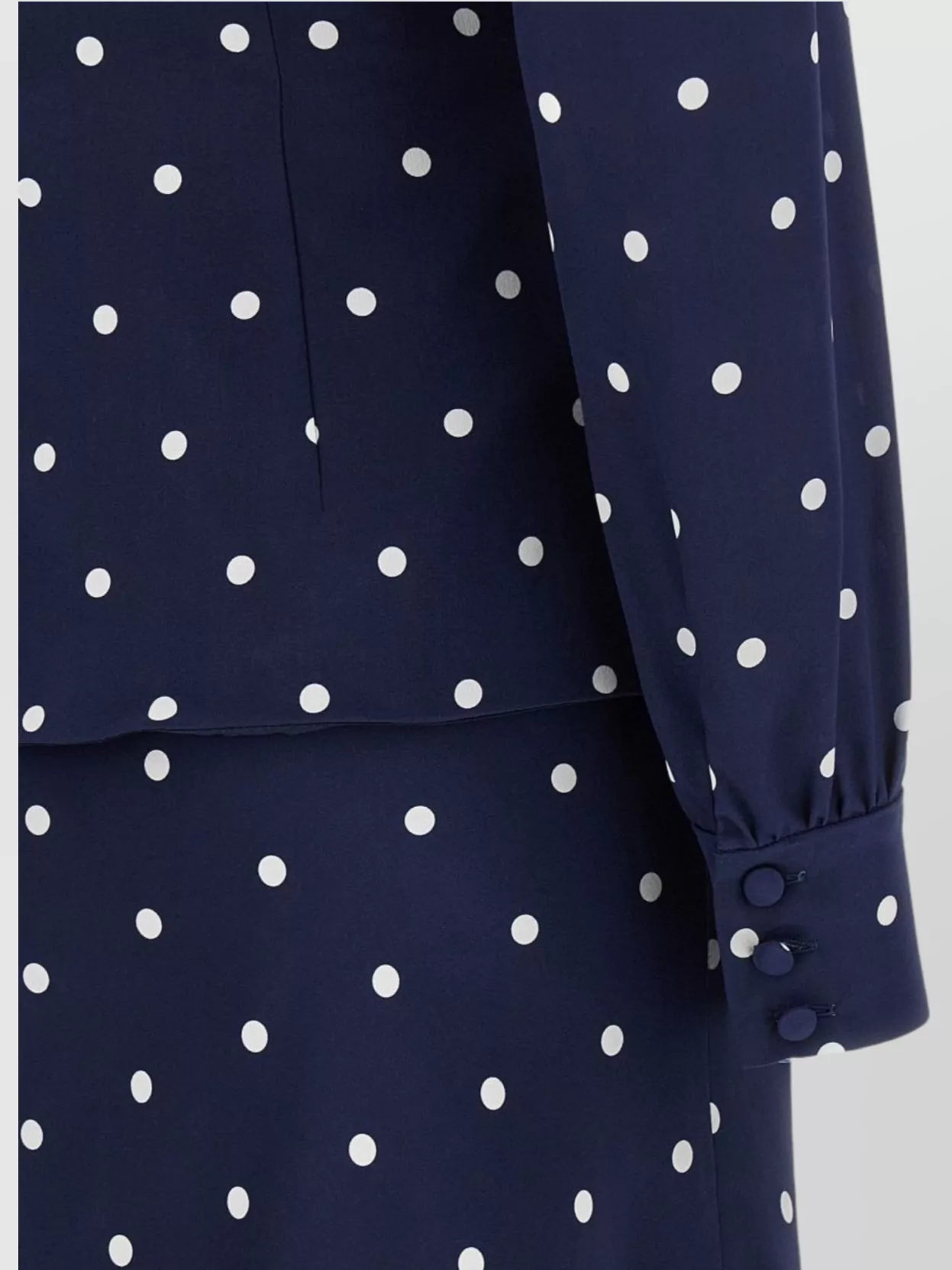 Alessandra Rich Dotted Dress With V-Neck And Buttons