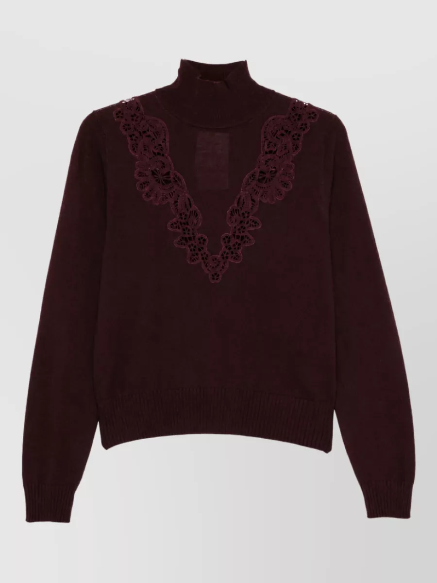 Zimmermann Wool ribbed mock-neck sweater