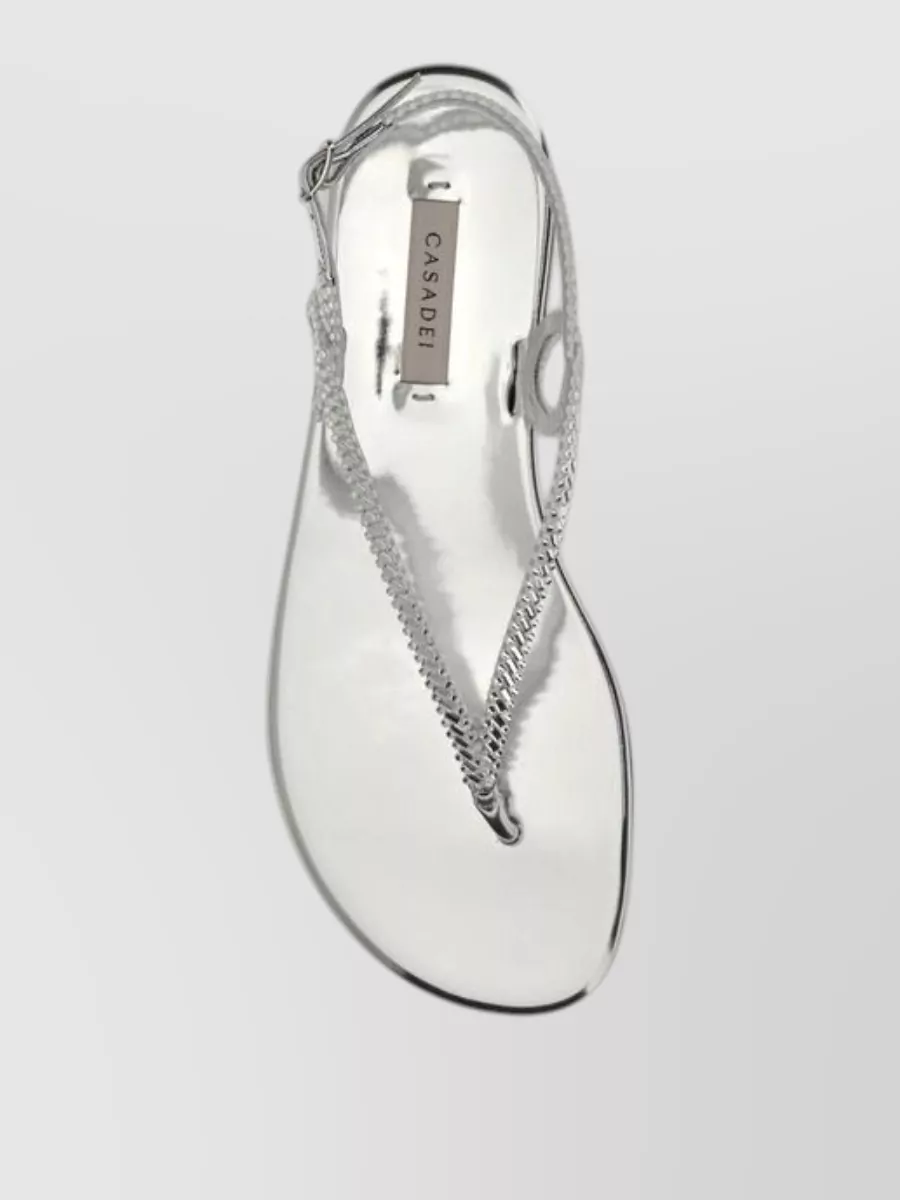 Casadei Leather Flat Sandals