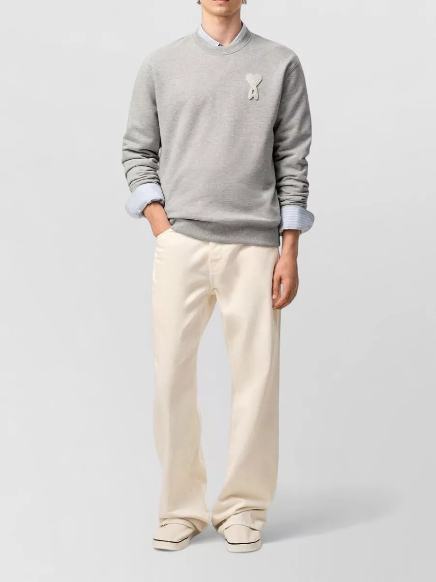 Ami Paris Cotton Crewneck Sweatshirt