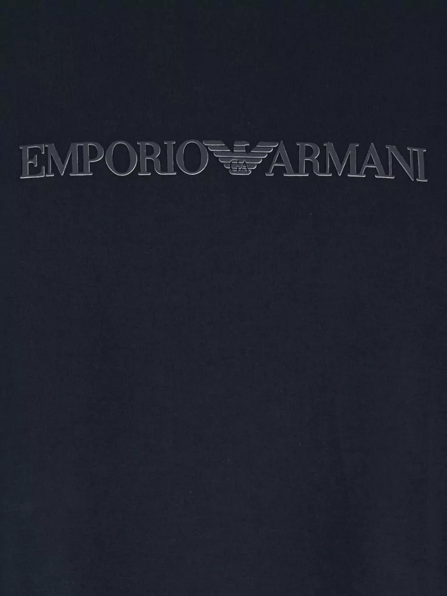 Emporio Armani Logo Cotton T-Shirt Crew Neck Short Sleeves