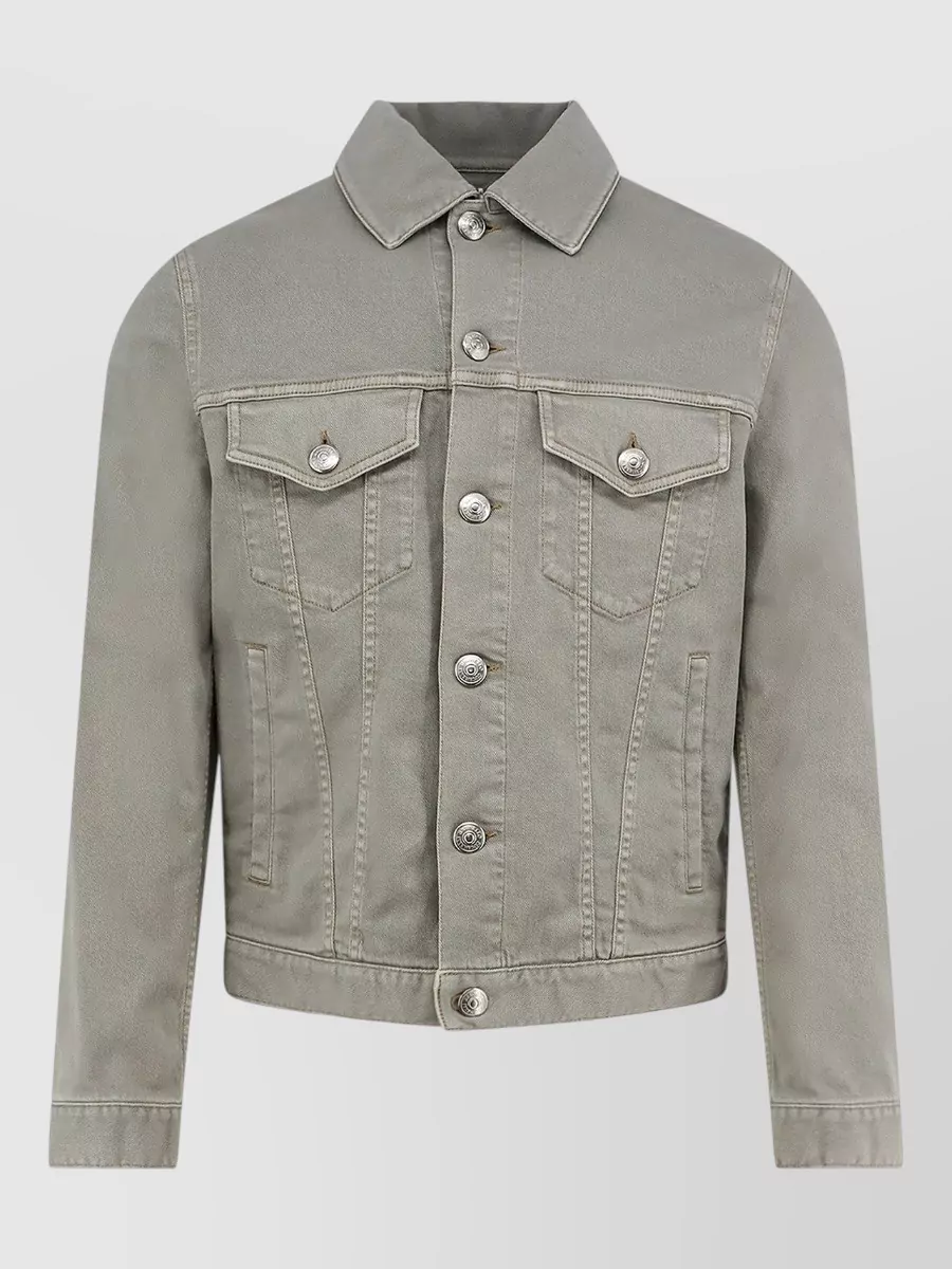 Brunello Cucinelli denim cotton jacket flap pockets