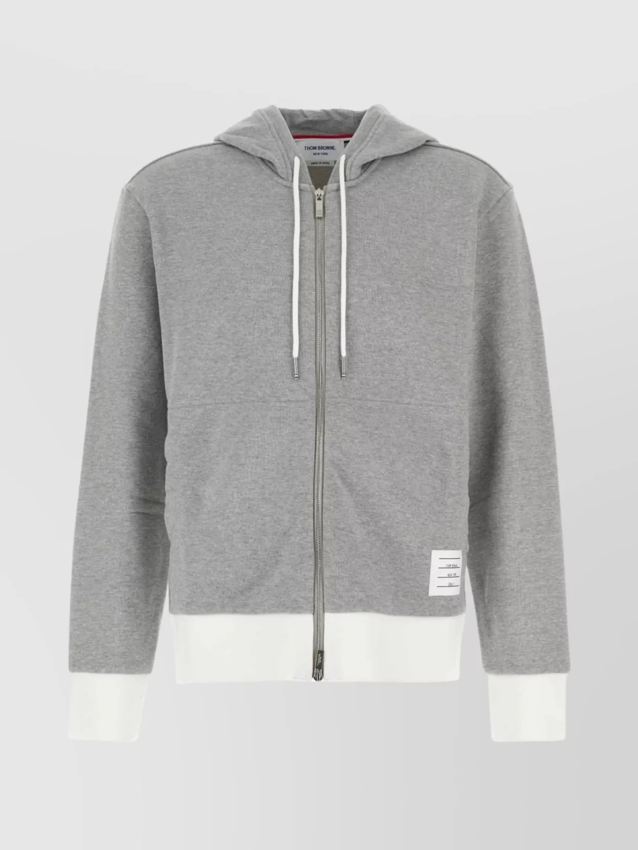 Thom Browne Felpa In Cotone Grigio Uomo In Gray