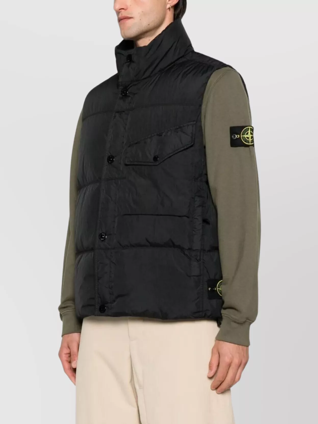 Stone Island Wind Resistant Crinkle Down Vest