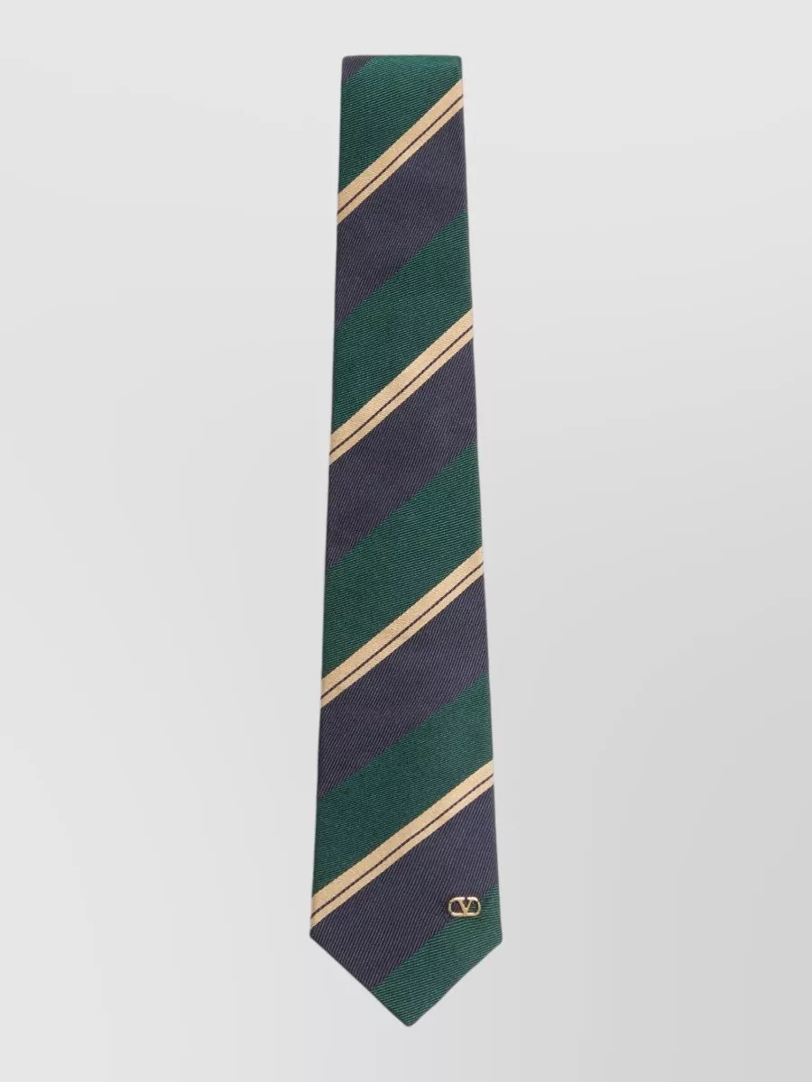 Valentino Garavani silk jacquard regimental tie