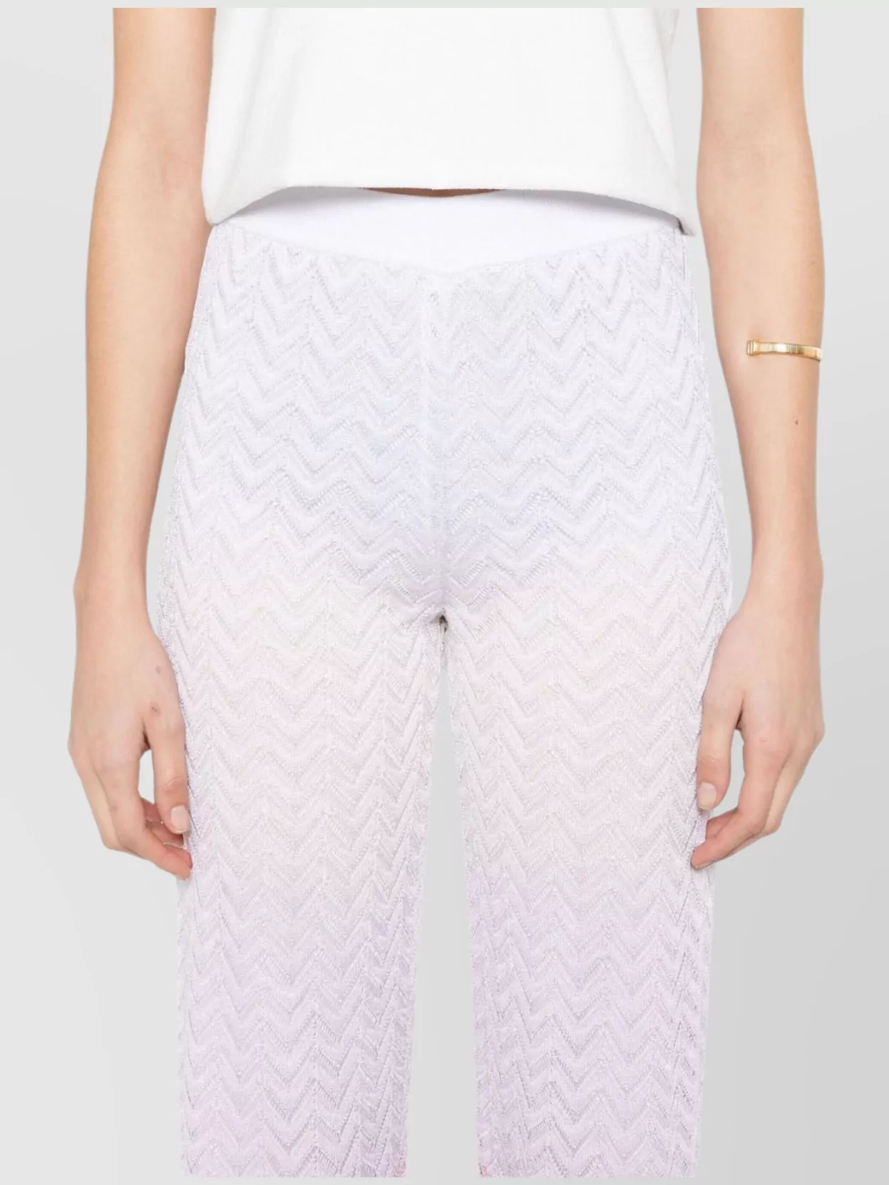 Missoni Wide-Leg Trousers With Ombre Sheer Fabric