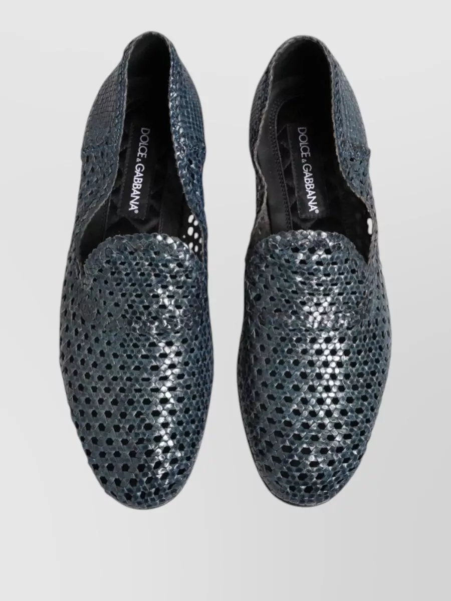 Dolce&Gabbana Woven Leather Loafers