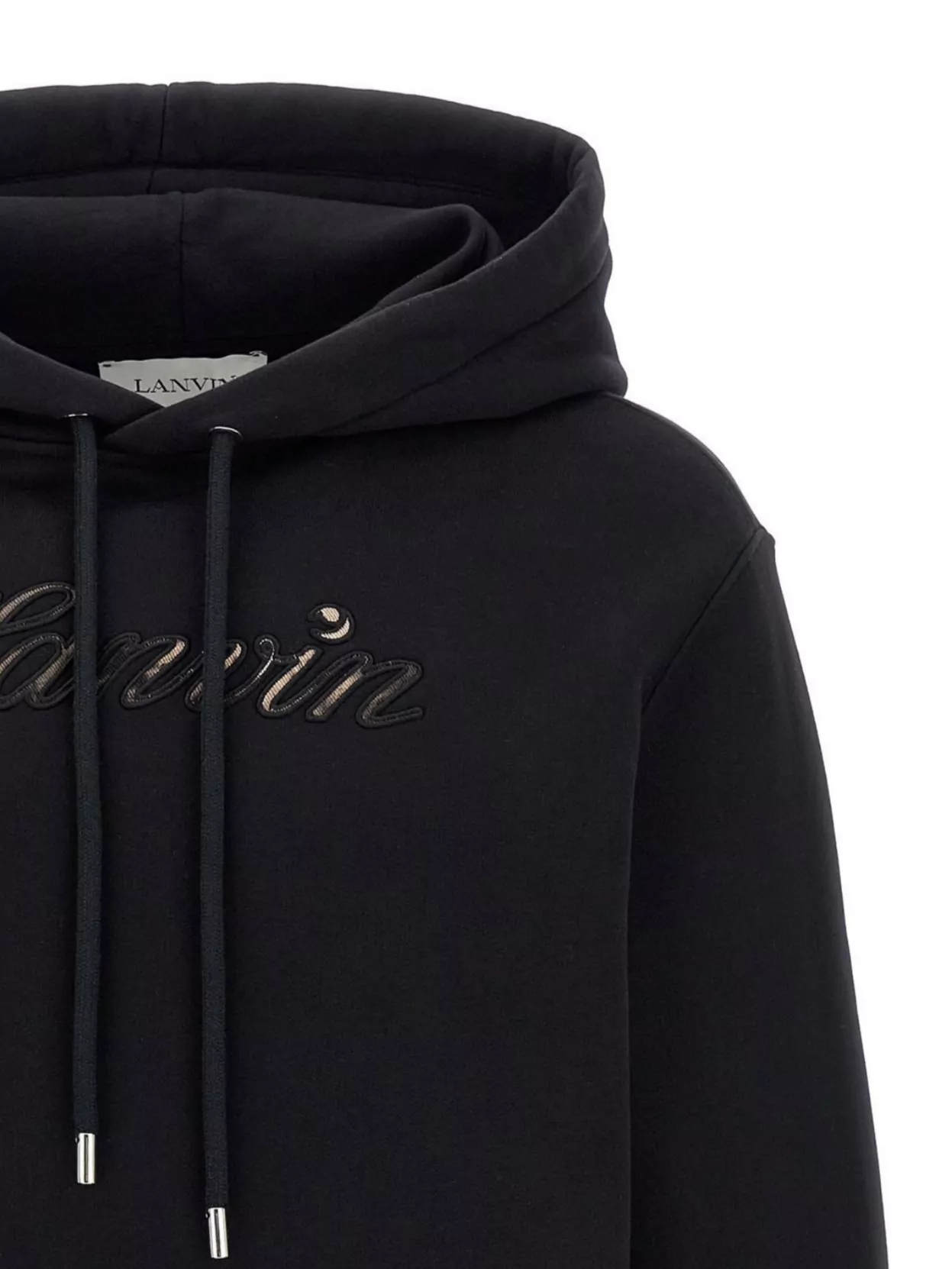 Lanvin Logo Hoodie With Drawstring Hood And Kangaroo Pocket