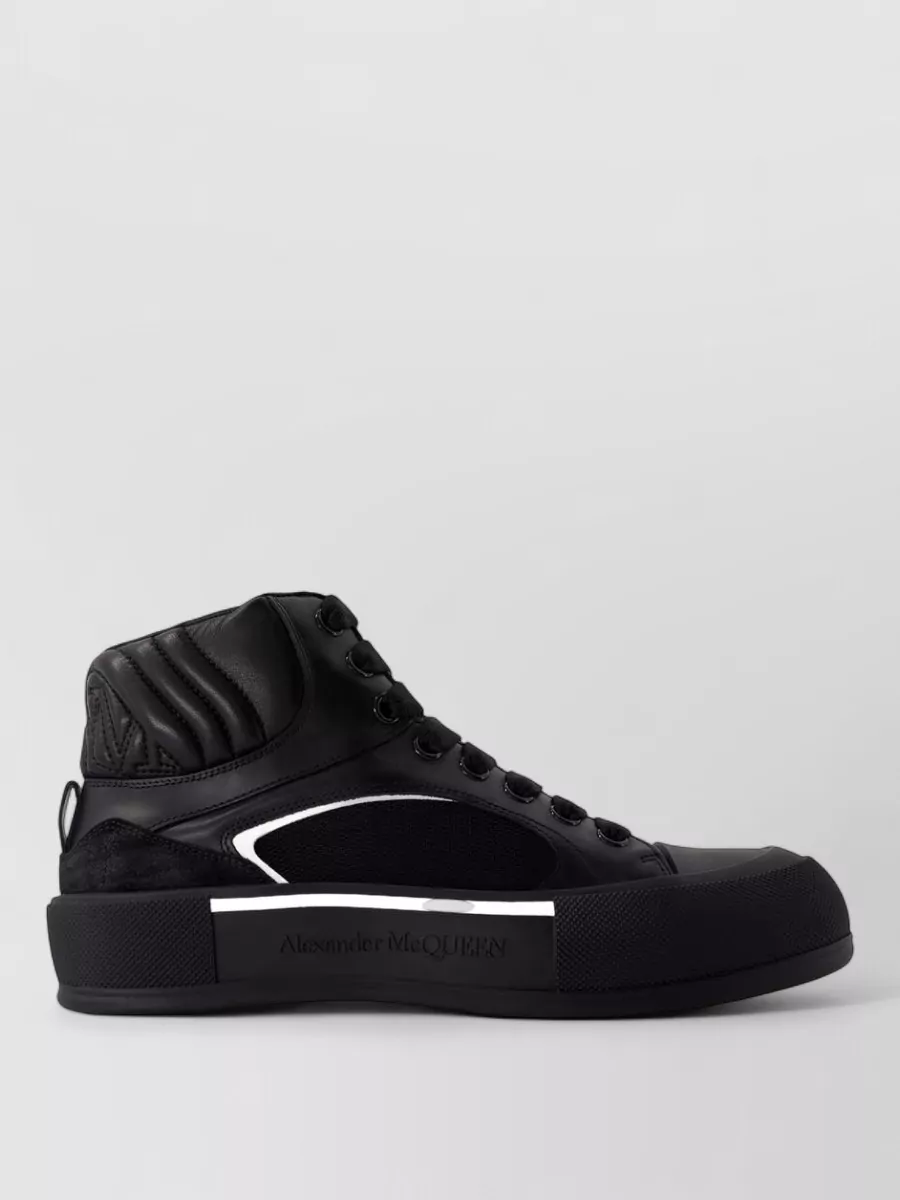 Alexander Mcqueen Leather High-Top Sneakers