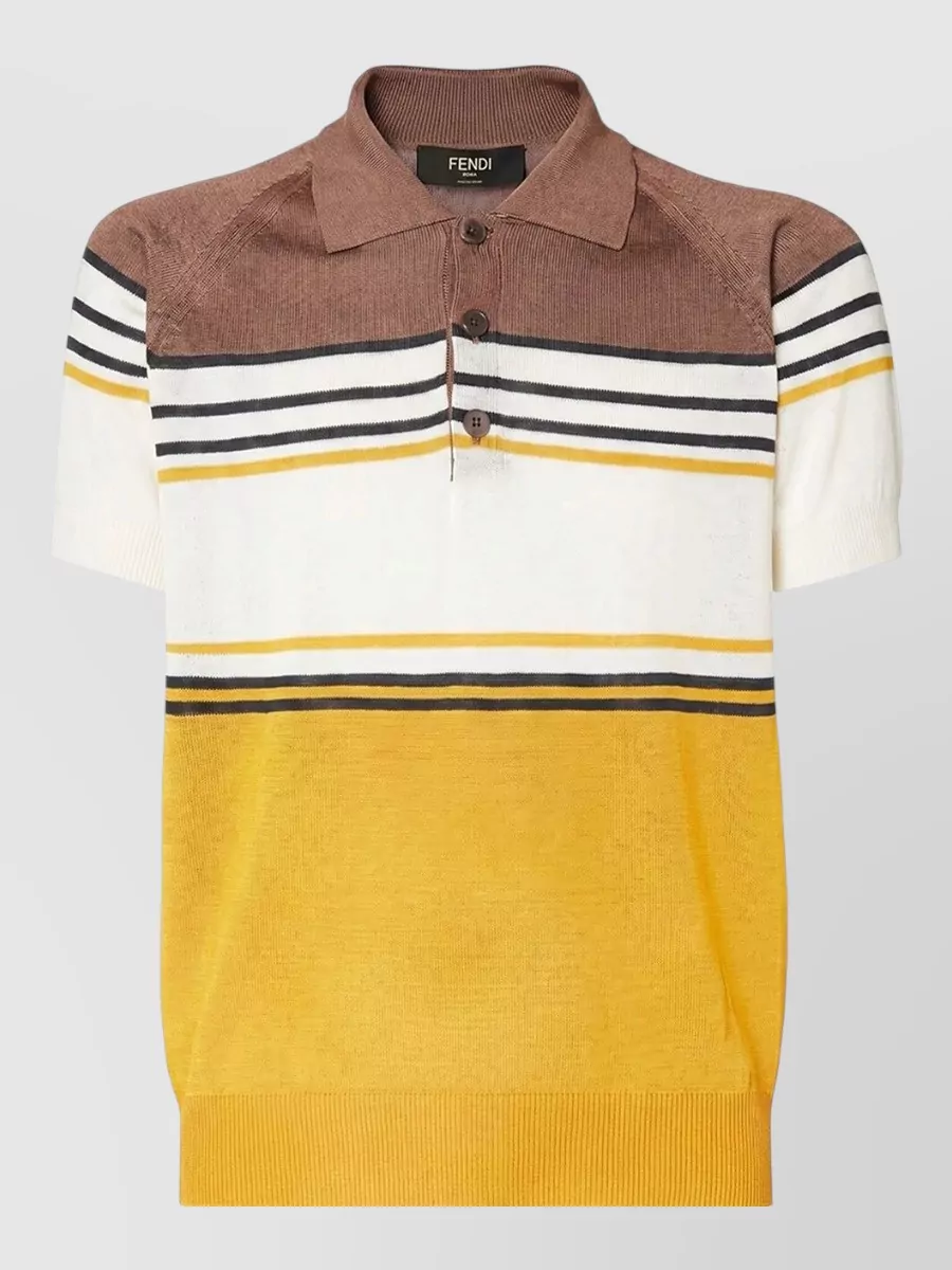 Fendi striped polo shirt