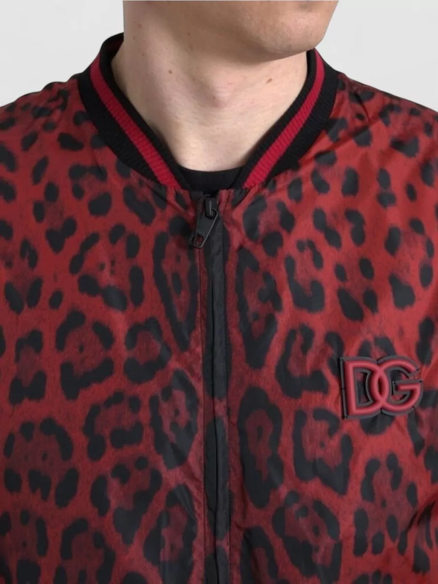 Dolce&Gabbana Leopard Print Bomber Jacket