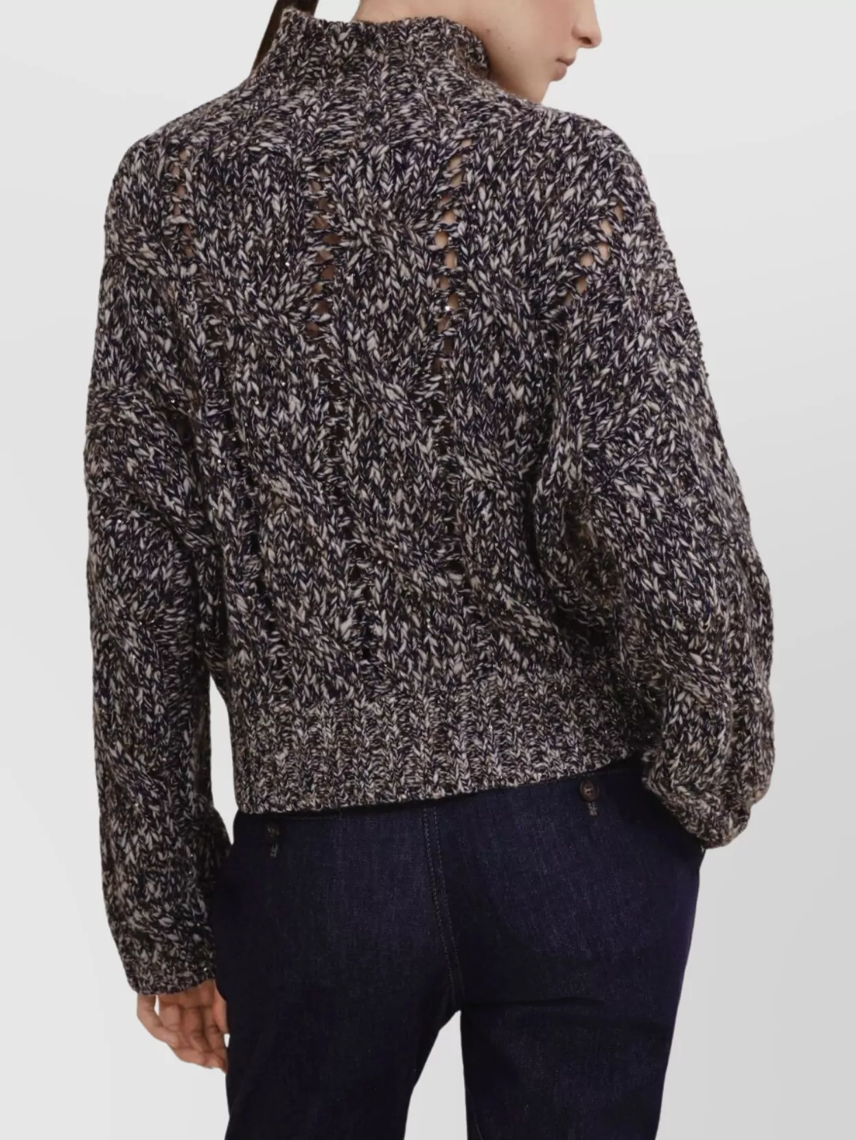 Brunello Cucinelli Braided Cardigan In Brown