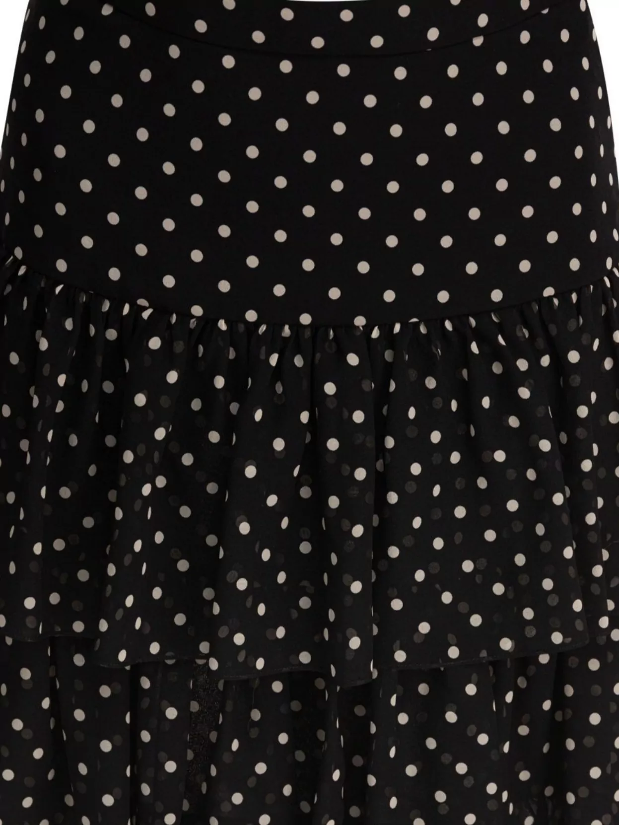 Valentino Layered High-waisted Skirts With Polka Dot Pattern