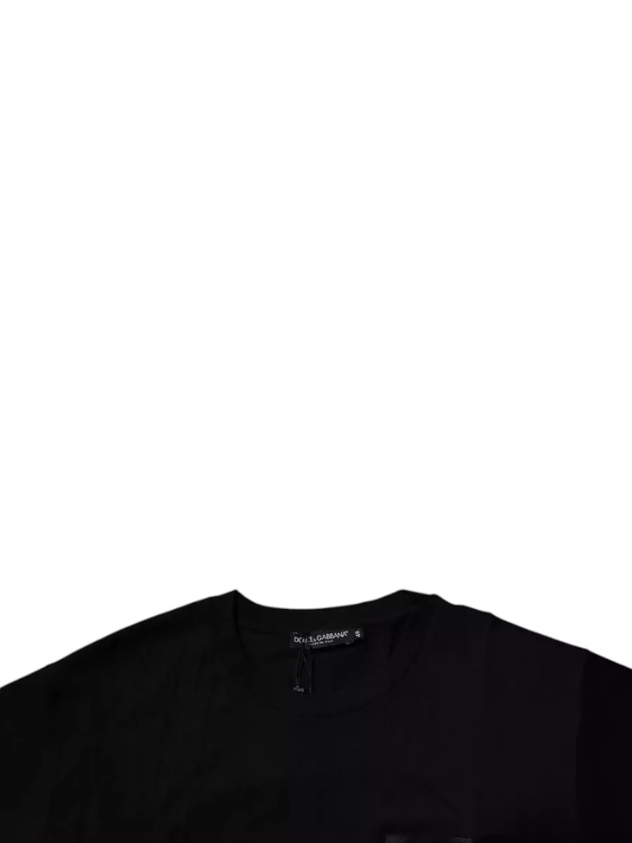 Dolce&Gabbana Cotton Logo Patch Crew Neck T-Shirt