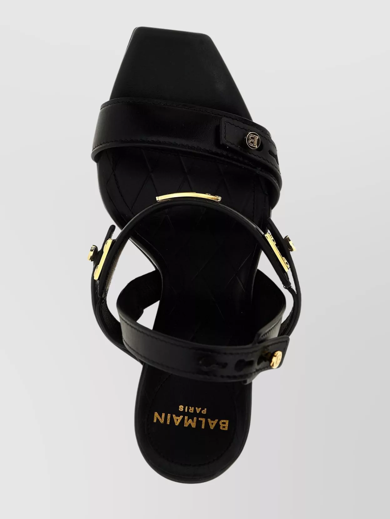 BALMAIN 'B-BUZZ' HARDWARE STILETTO SANDALS