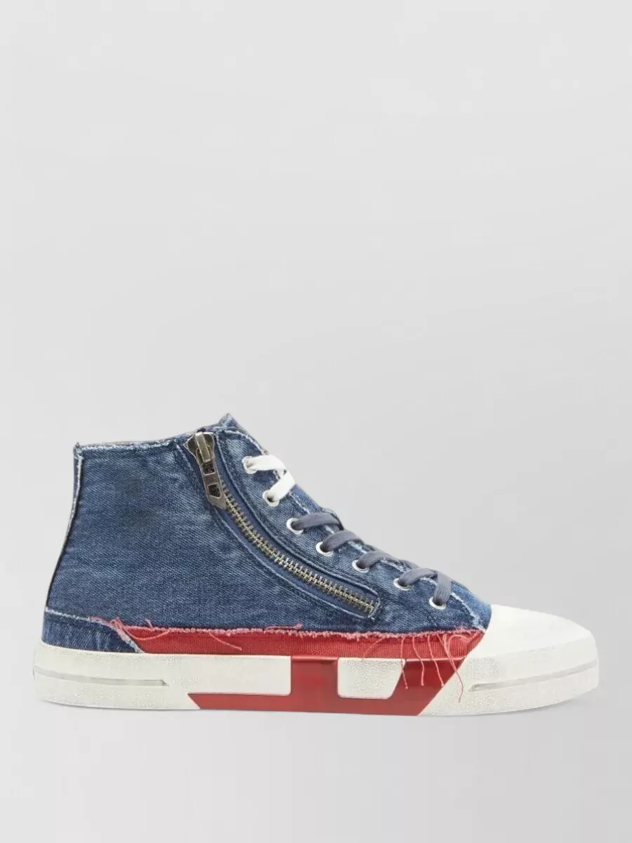 Diesel Cotton High-Top Sneakers