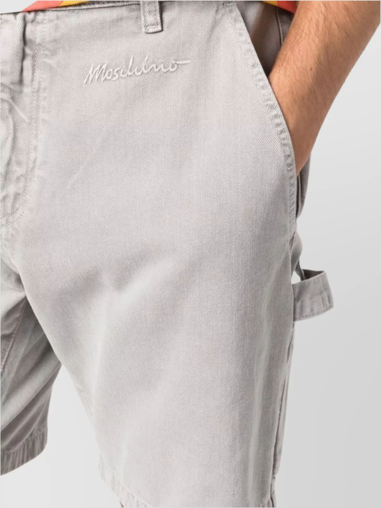 Moschino Knee-Length Straight Leg Shorts With Belt Loops And Pockets