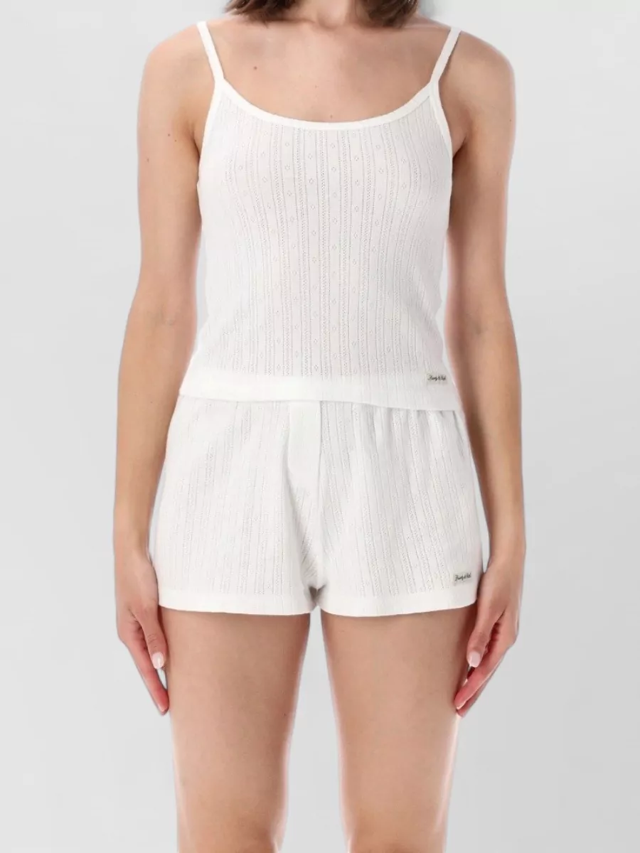 Sporty & Rich cotton pointelle tank top