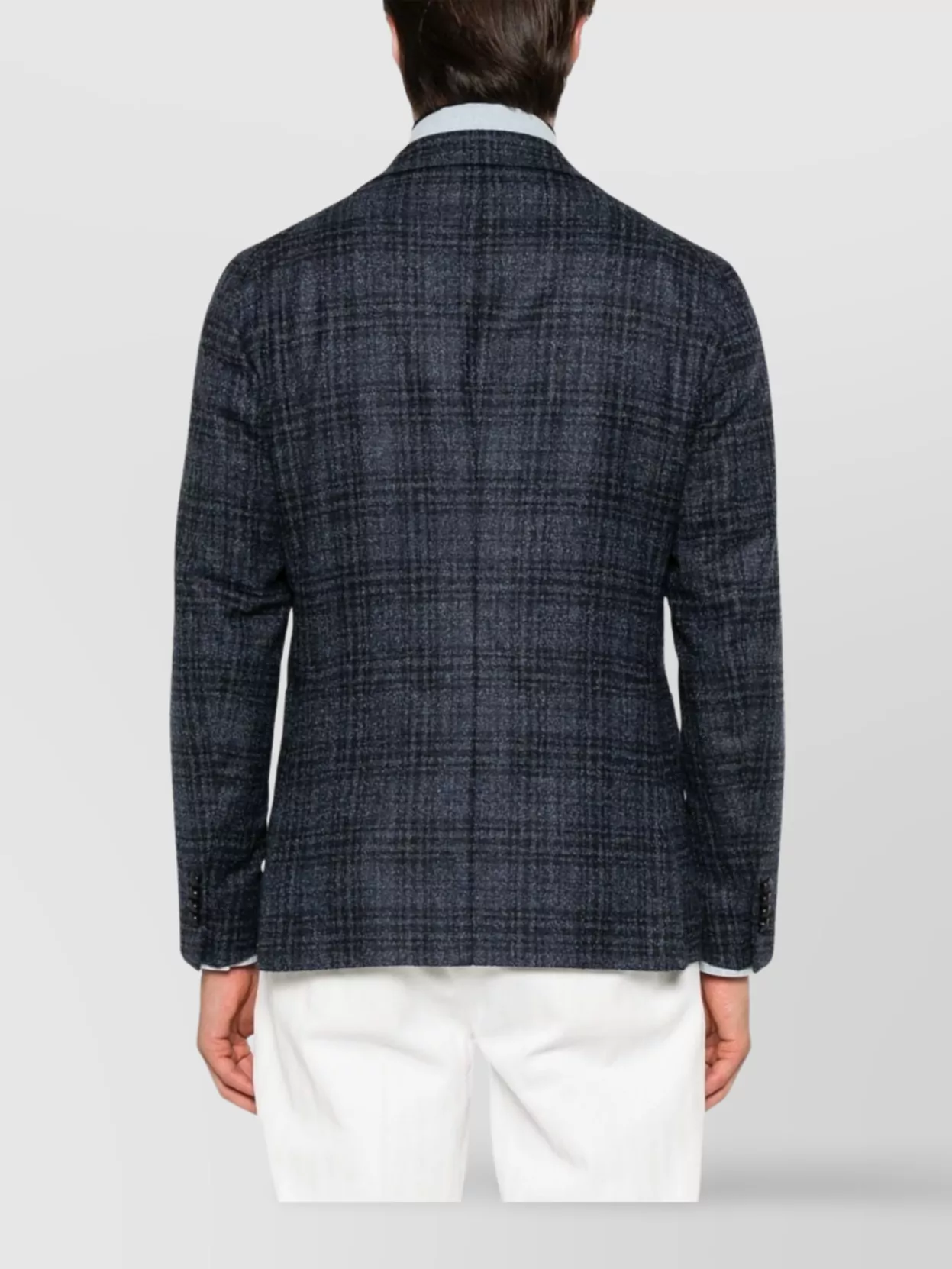 Shop Tagliatore Monte Carlo Tweed Wool Jacket With Brooch In Blue