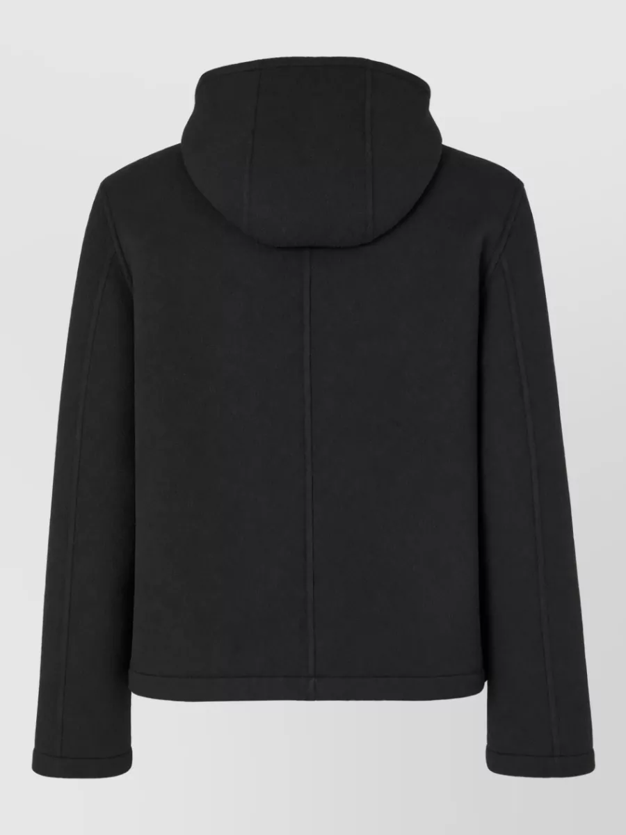 Fendi Wool Silk Hooded Padded Coat