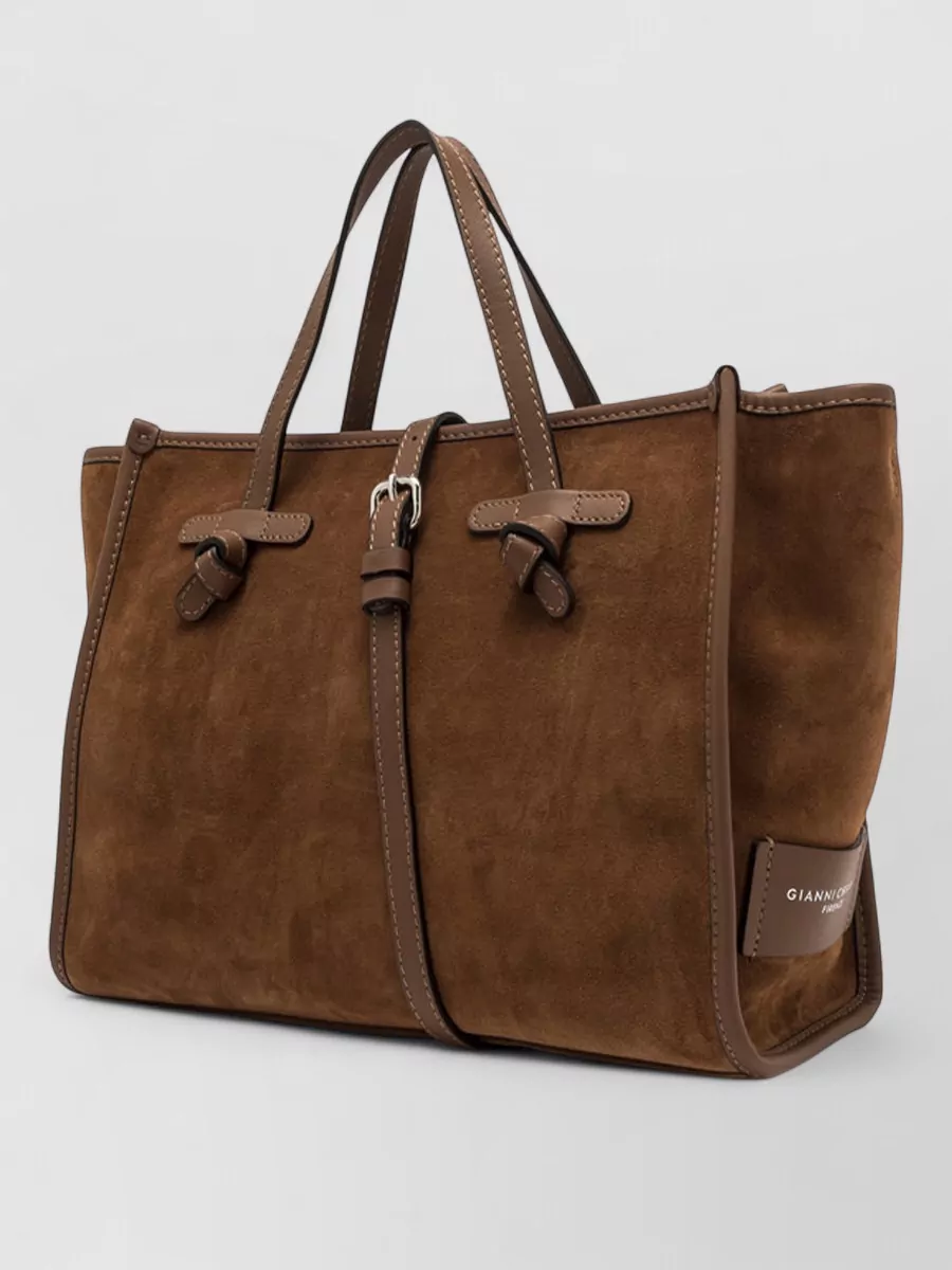 Gianni Chiarini Leather Knot-Detail Tote Bag