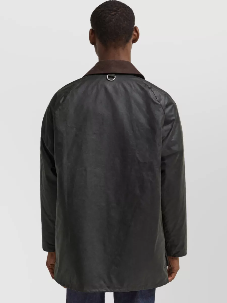 Barbour Waxed Cotton Single-Breasted Coat