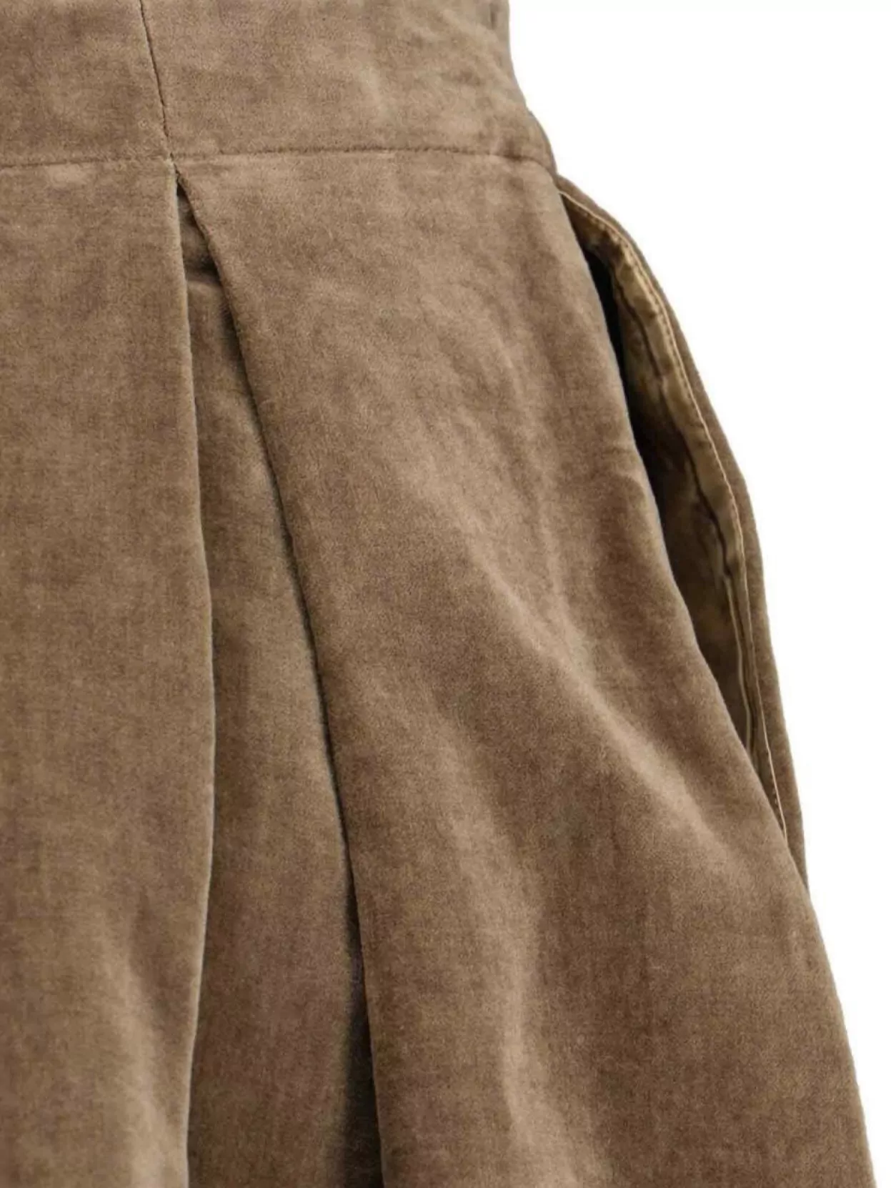 Uma Wang High Waist Pleated Midi Skirt With Side Pockets